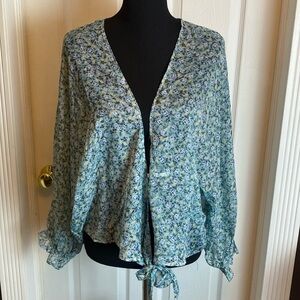 LC Lauren Conrad Women’s Semi Sheer Tie Front Cardigan NWT